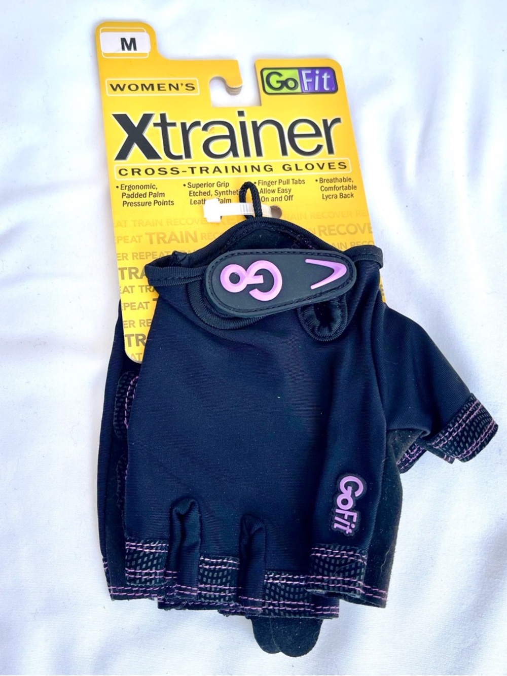 GoFit Xtrainer Women's Size Medium Purple & Black Cross-Training Gloves